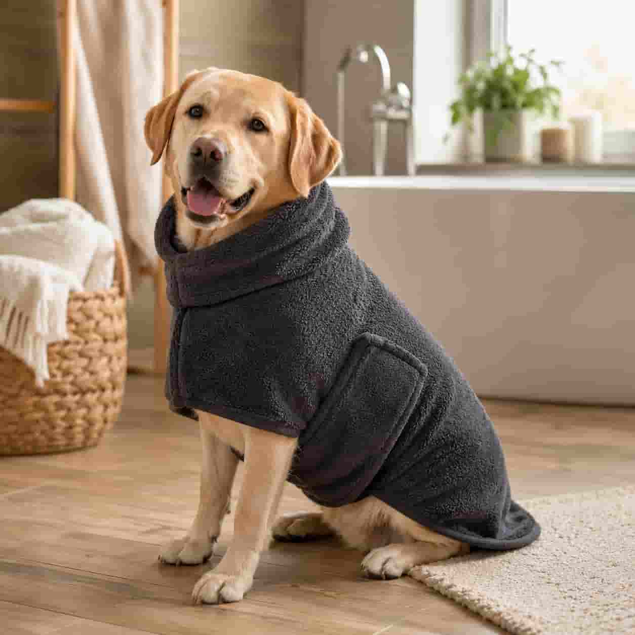 The PawDrip™ Dog Drying Robe